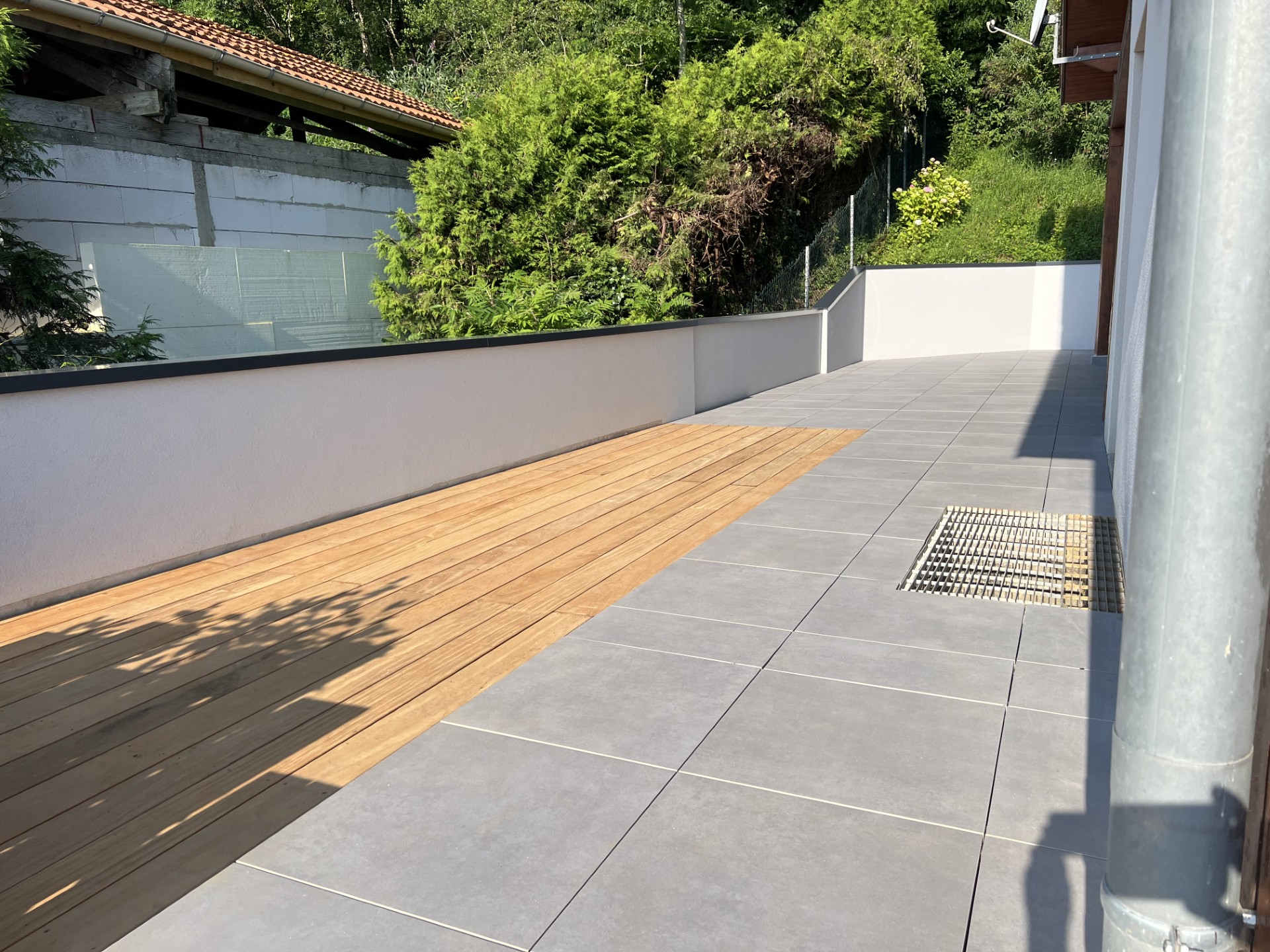 terrasse carrelage exteireure Bouxières aux Chênes