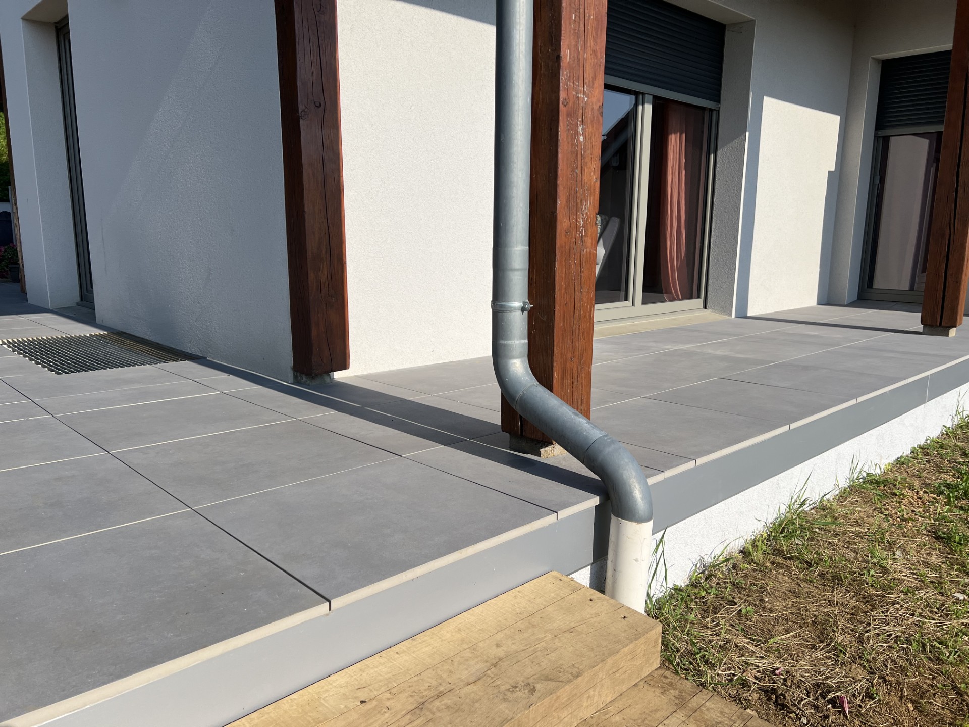 terrasse exterieur en carrelage Bouxières aux Chênes